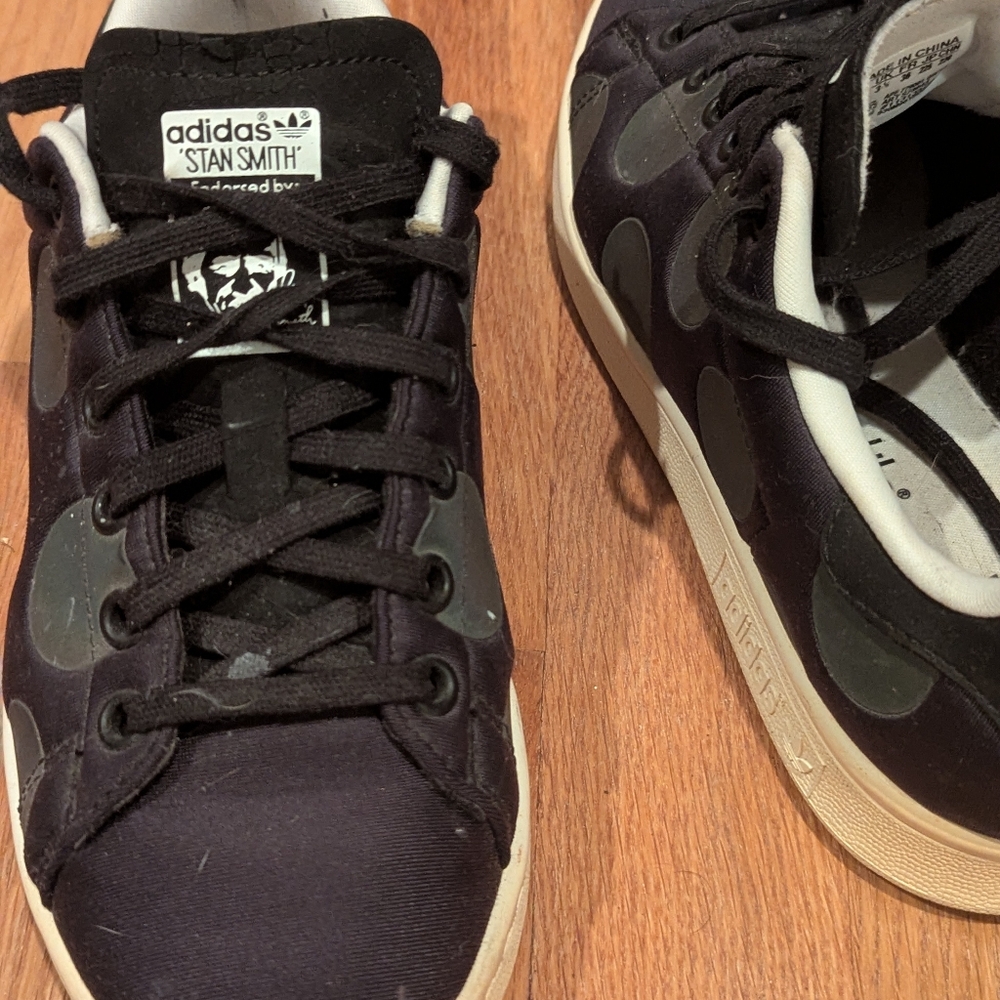 Adidas Stan Smith Black and Irredecent Grey Sneakers